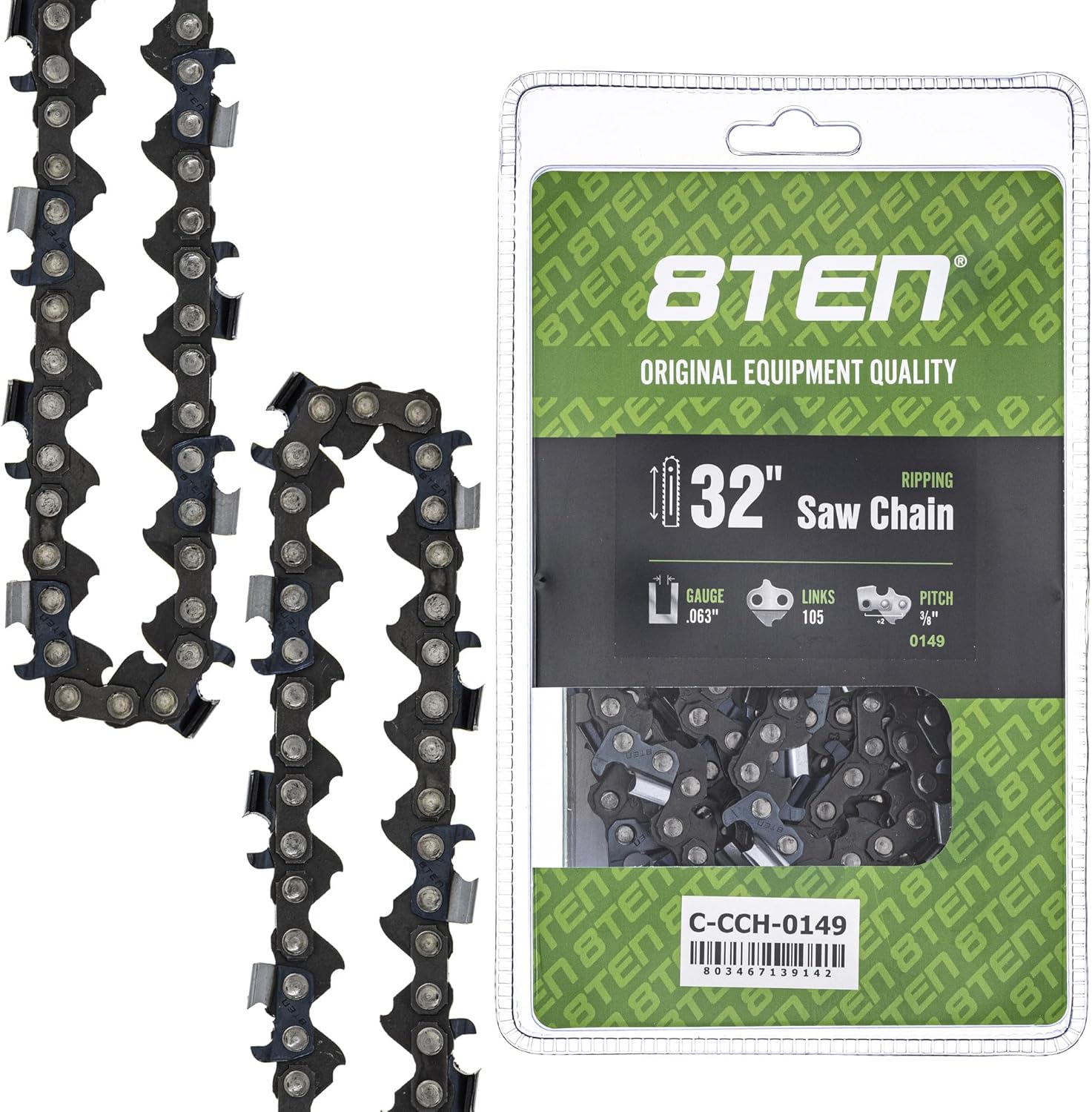 8TEN 32" Chainsaw Guide Bar & Chain .063 3/8 105DL for Stihl 066 044 064 046 038 30030006046 36RSLF105