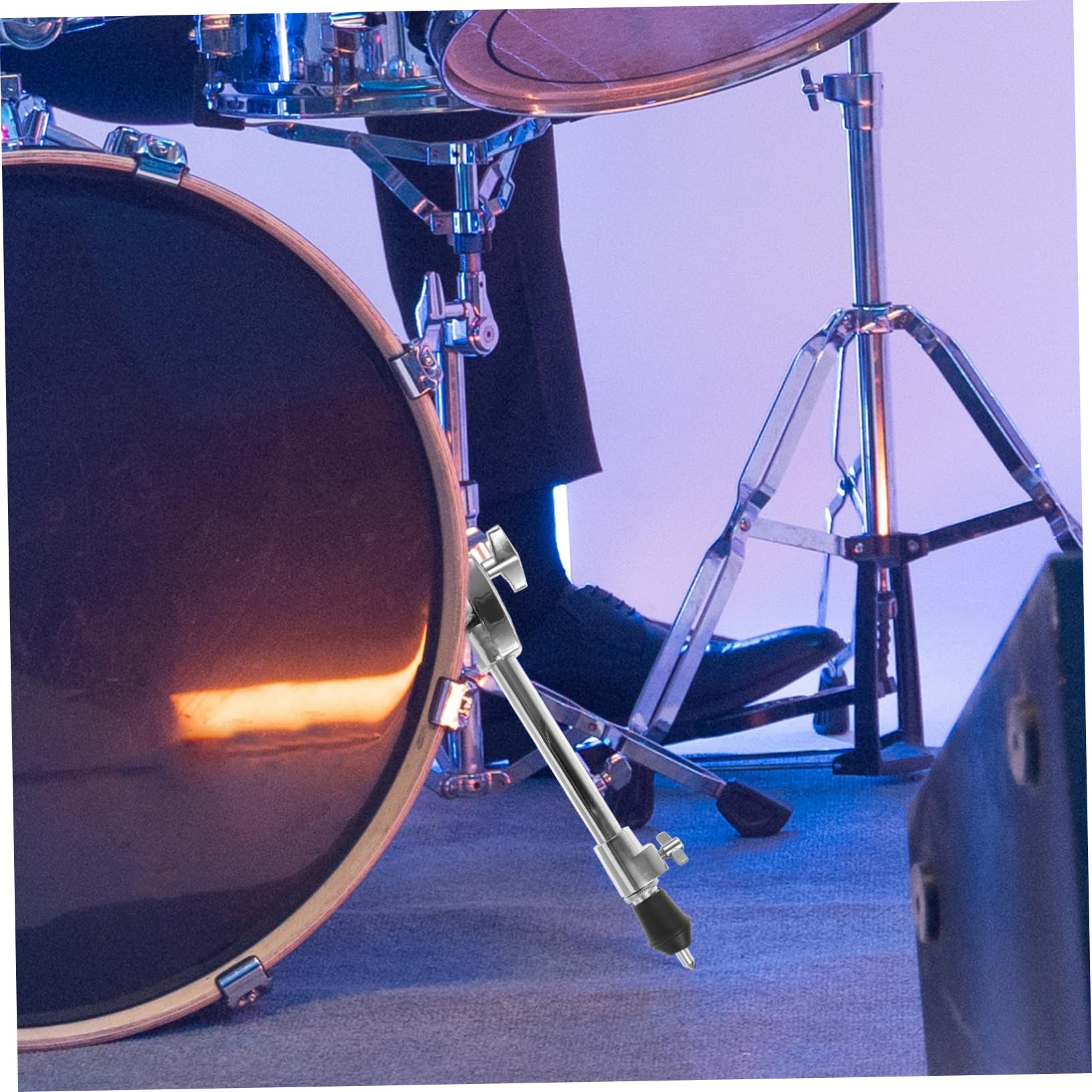 HEMOTON Lightweight Drum Legs Retractable Drum Stands Compact Folding Size Silver