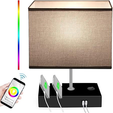 Mercer41 Jacolbi 3 Way Dimmable Touch Control Table Lamp With Dual USB Ports W010558369