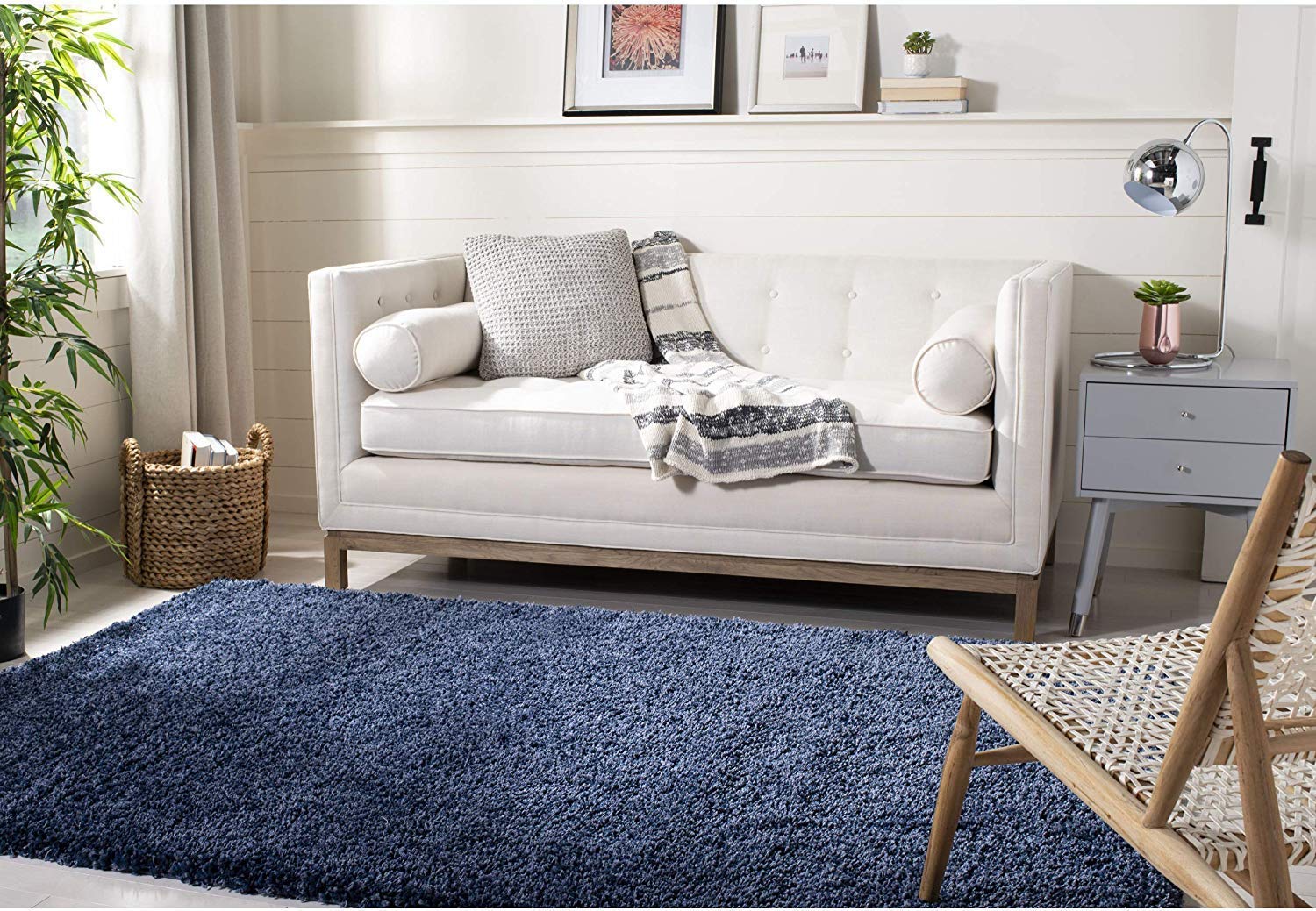 Genius Decors Traditional Contemporary Rug (Navy Blue, Polyester, 2 X 6 Feet)