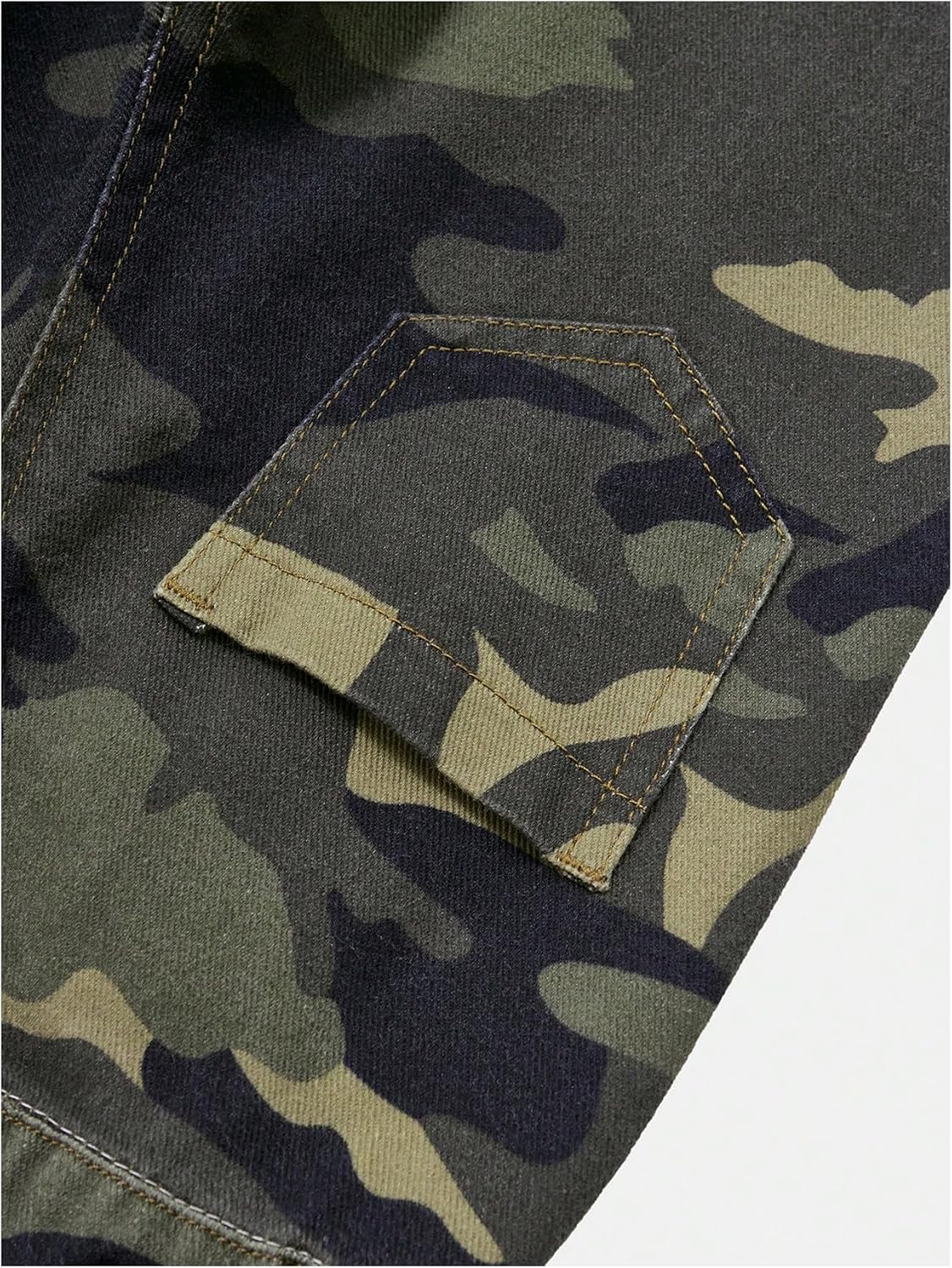 WDIRARA Toddler Girl's Camo Cargo Jeans Baggy Denim Pants with Flap Pockets