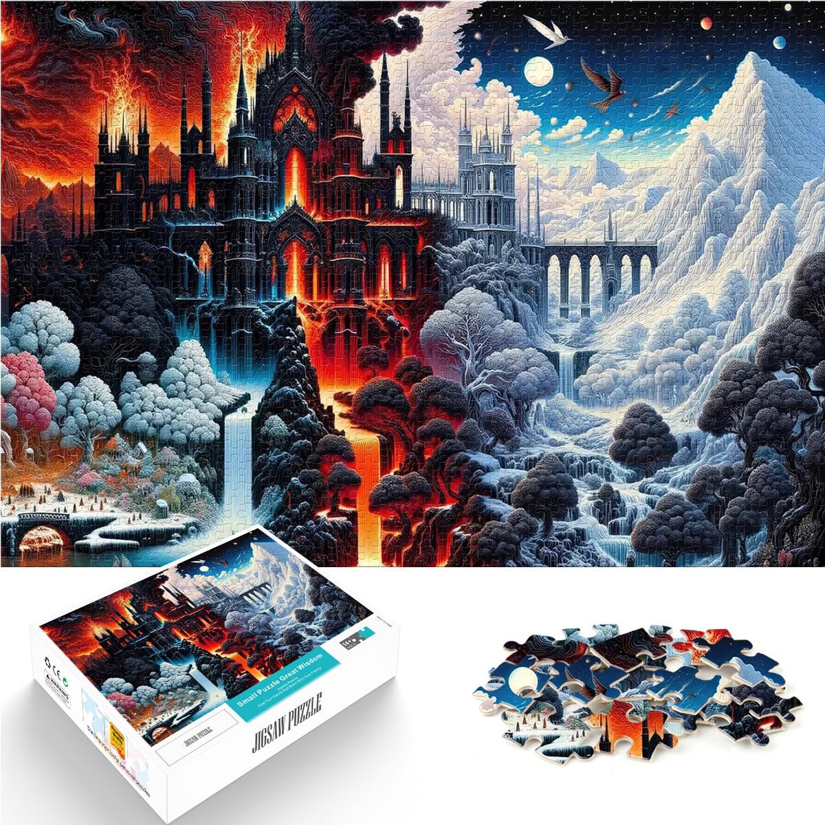 jigsaw 1000 pieces for adults Epic Fantasy Art Trainieren Sie Ihr Gehirn und Ihre Hände Geschenk zum Geburtstag75x50cm