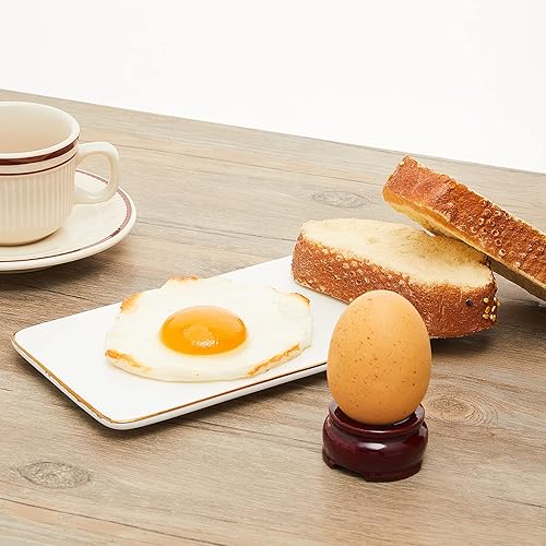 Miniatura 4 de Taiyin 15 soportes esféricos para exhibición de cristal, soporte de bola de huevo de madera, exhibición de piedra para decoración del hogar, piedras