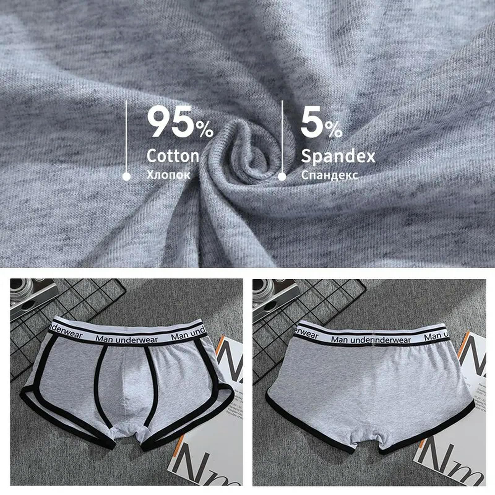 Calzoncillos tipo bóxer para hombre, 5 unidades, de algodón, suaves, para hombre, calzoncillos casuales, ropa interior para hombre