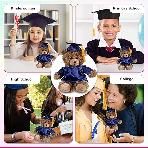 Miniatura 9 de Hecho por Aliens - Oso de graduación de 6.0in, diseño de oso de peluche, color verde