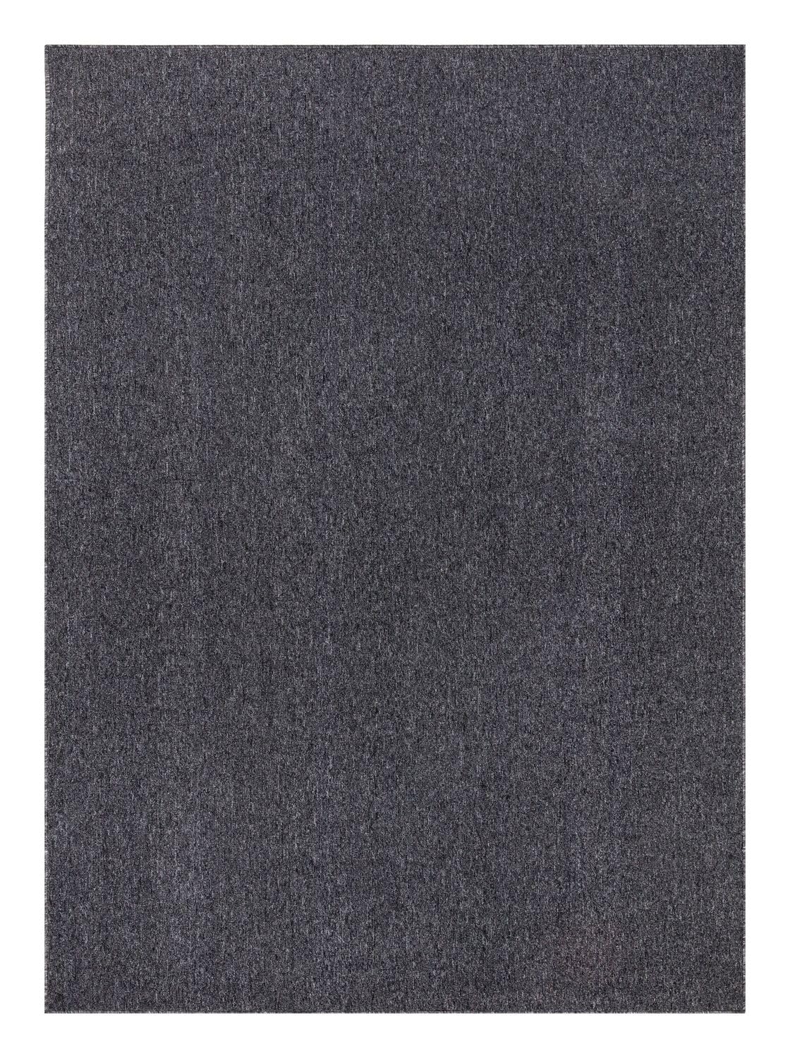 TT Home Waschbarer Wohnzimmer Teppich Esszimmer Kurzflor Unifarben Melierte Optik Modern, Farbe:Anthrazit, Größe:160x220 cm