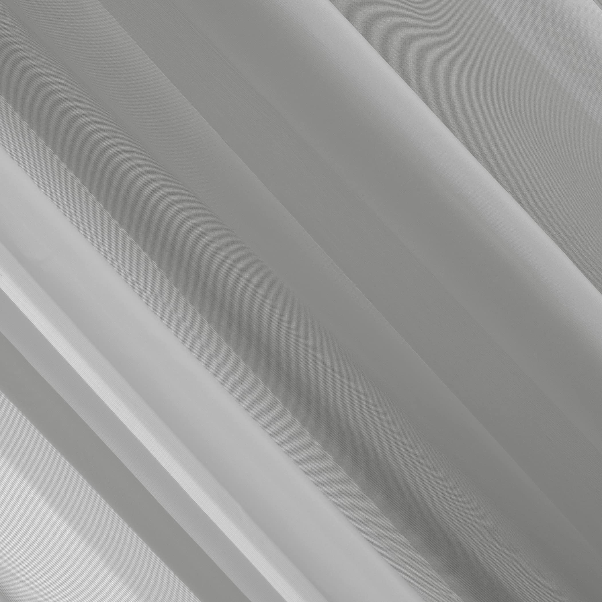No. 918 Mallory Sheer Rod Pocket Curtain Panel, 59" x 96", Silver, W 59" x L 96" (1 Panels) - Image 3