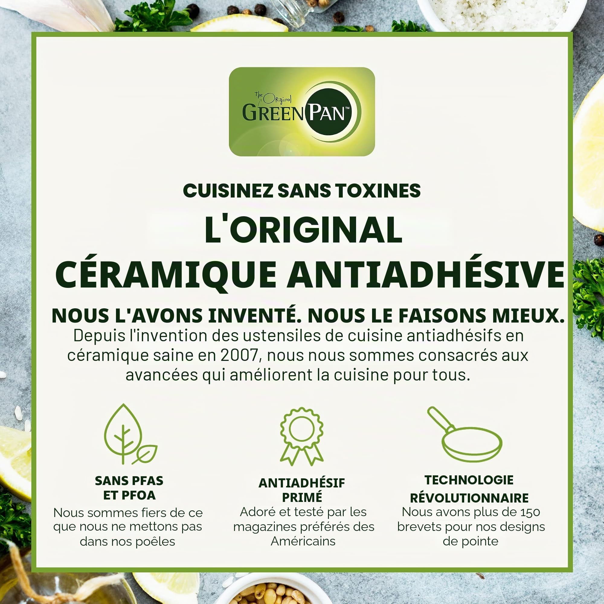 GreenPan Ustensiles de cuisine 5 pièces Noir