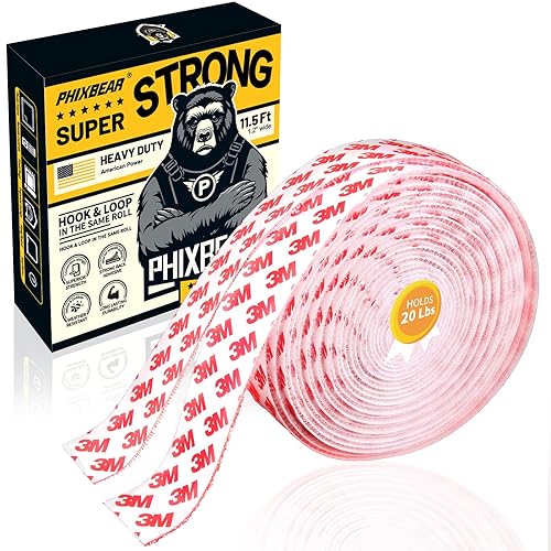 Cinta de gancho y bucle de resistencia industrial, resistente al agua, sujetadores de cinta de montaje al aire libre con adhesivo fuerte (hecha de