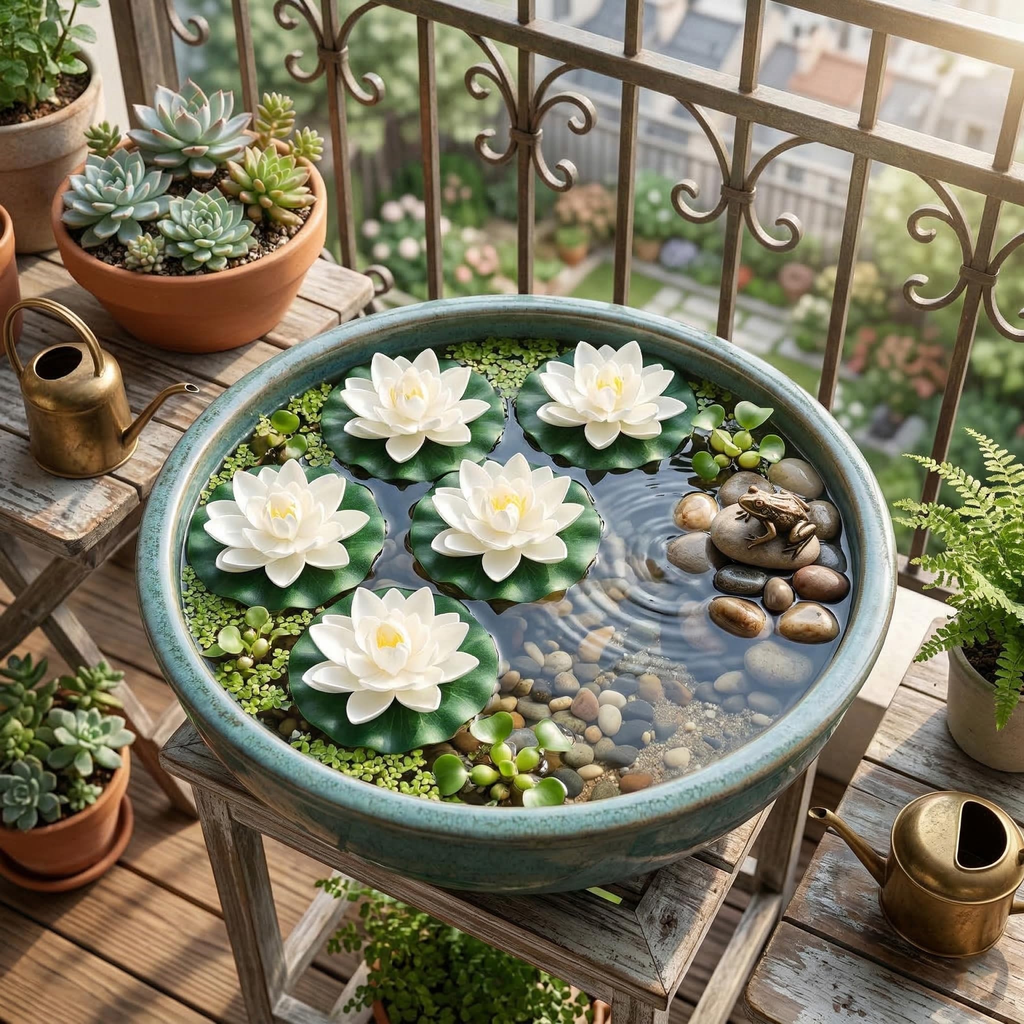 Künstliche Seerosen 10 Cm – Schwimmende Lotusblüten-Deko Für Teich, Miniteich & Garten – EVA-Material, Wetterfest, 5 Farben Zur Auswahl Lotusblüte Teichdeko