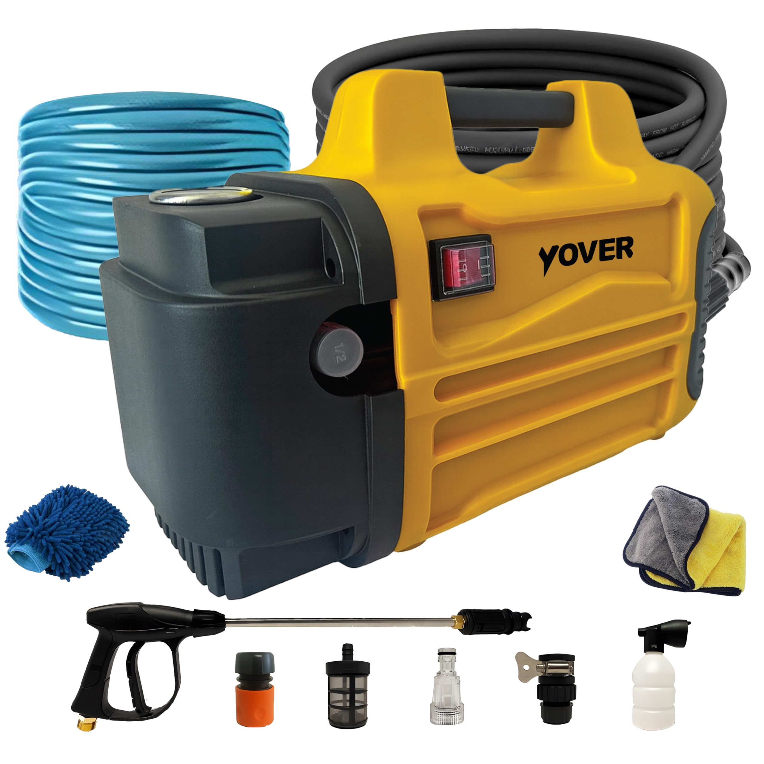 IBELL YO2900 High Pressure Car Washer with Copper Winding, 2900W Induction Motor, 260 Bar, 13 L/min Flow, Portable Power Washer with 10M Hose & Spray Gun (Copper Winding)-image-47