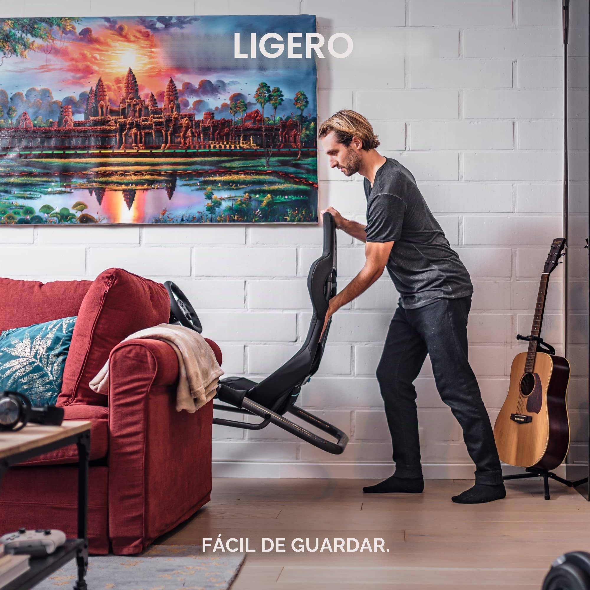 Playseat Trophy - Cabina de simulación de Carreras Logitech G Edition | Totalmente Ajustable | Compatible con Todos los Volantes Direct Drive | Ligero y Robusto