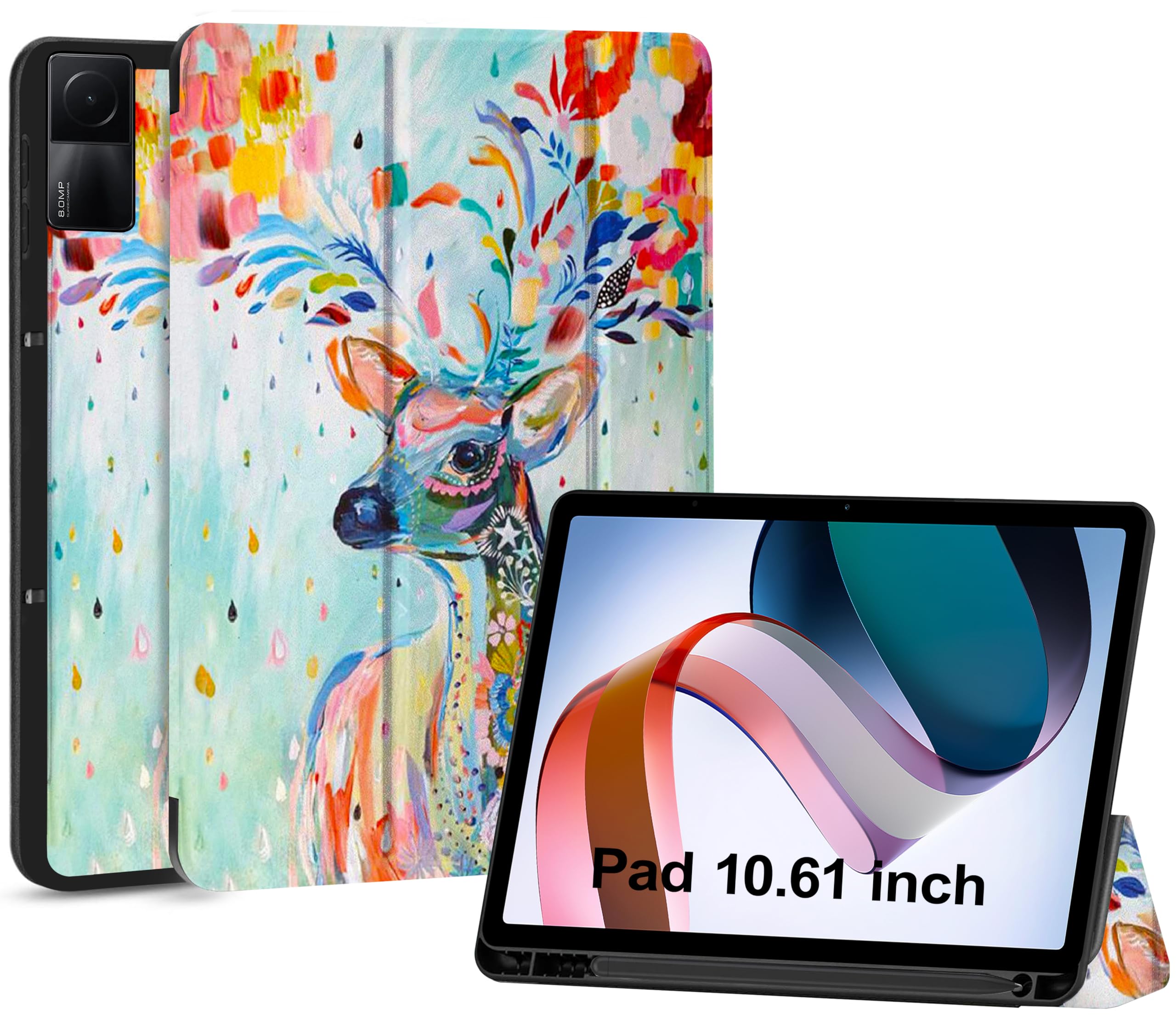 TGK Trifold Smart Flip Cover Case for Redmi Pad 10.61 inch (Deer Painting) (B0DB6FXN4B) Amazon Price History, Amazon Price Tracker