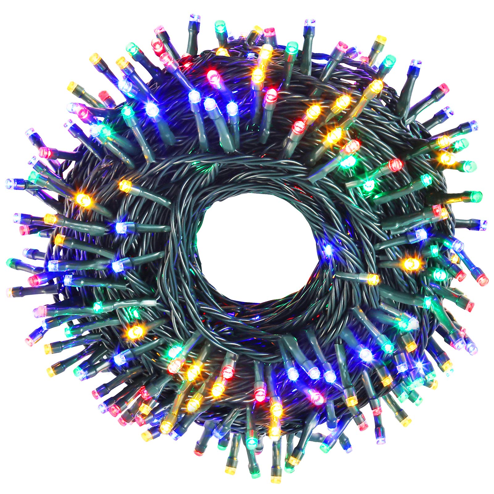 Holahome Led Christmas String Lights Outdoor Indoor - 115Ft 300 LED UL Certified 8 Modes End to End Plug - Multi Color Fairy Lights for Xmas Tree, Wedding, Patio, Garden, Holiday Decoration