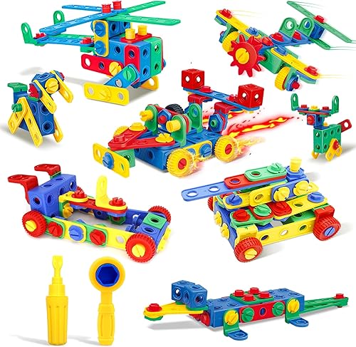 Bloques de construcción STEM Juguetes educativos de construcción, juego de juguetes de ingeniería, actividades creativas, juguete con juegos de