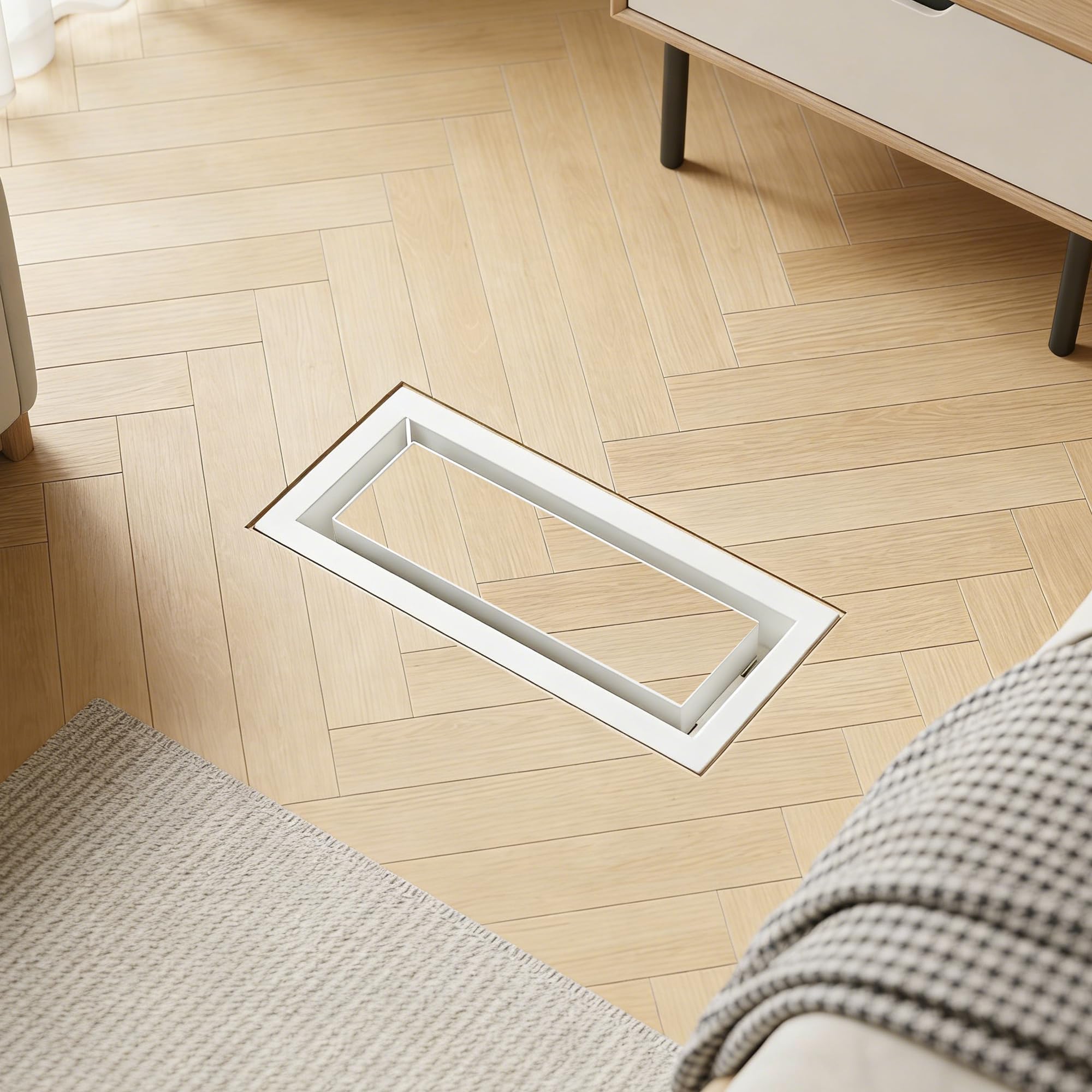 Photo 1 of SOLRIX Floor Register Vent Cover, 4x12, White
