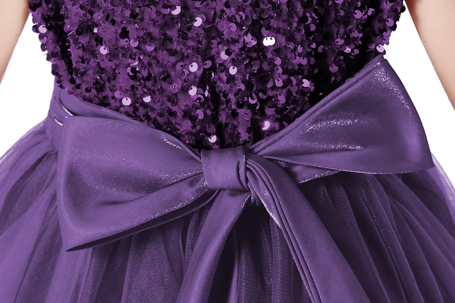 Flower Girl Dresses Wedding Bridesmaid Sequins Tulle Puffy Skirt Girls Birthday Party Pageant Gown Floor Length - Image 5