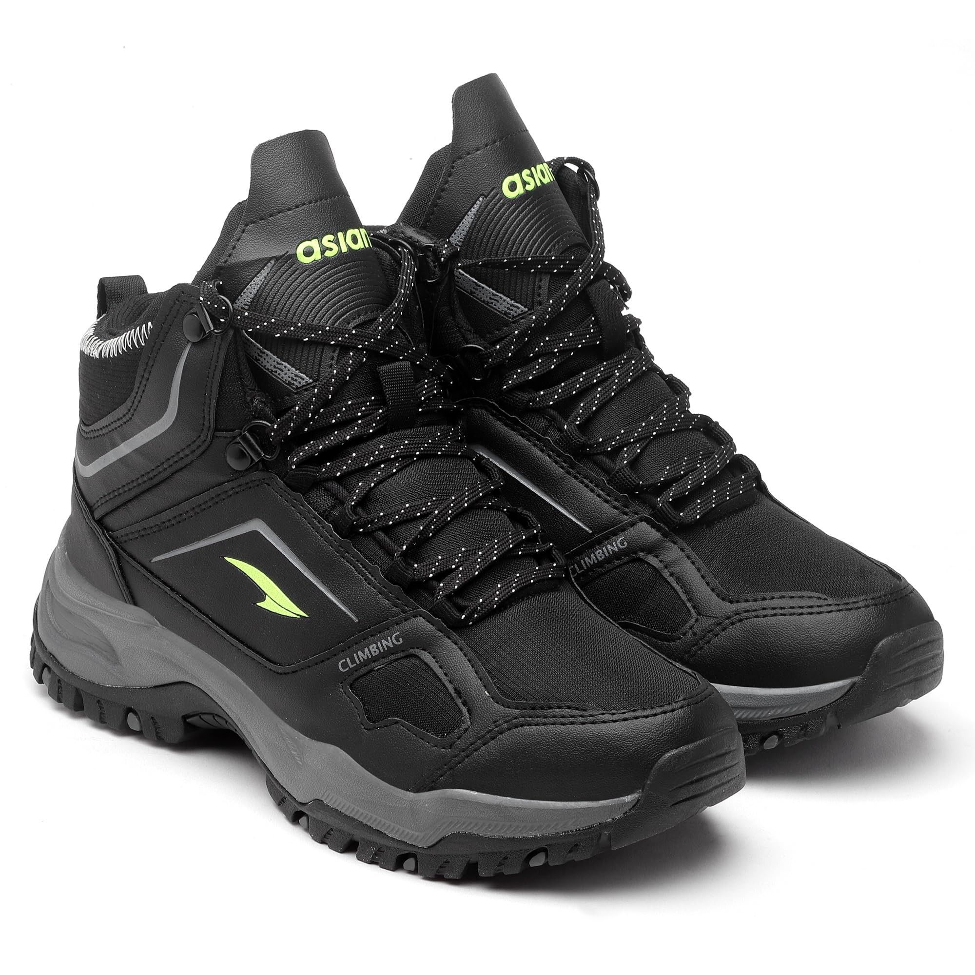 ASIAN Mens Everest-23 Sports Trekking & Hiking,Walking Hi-Neck Shoes with Rubber Outsole & Memory Foam Insole Lace-Up Shoes for Mens & Boys Black Dark Grey (B0CYSYXW4Q) Amazon Price History, Amazon Price Tracker