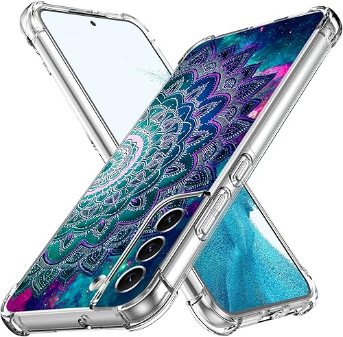 Miniatura 2 de Funda para Galaxy S21 FE 5G, protección contra caídas espaciales de flores de mandala, a prueba de golpes, carcasa protectora de cuerpo completo
