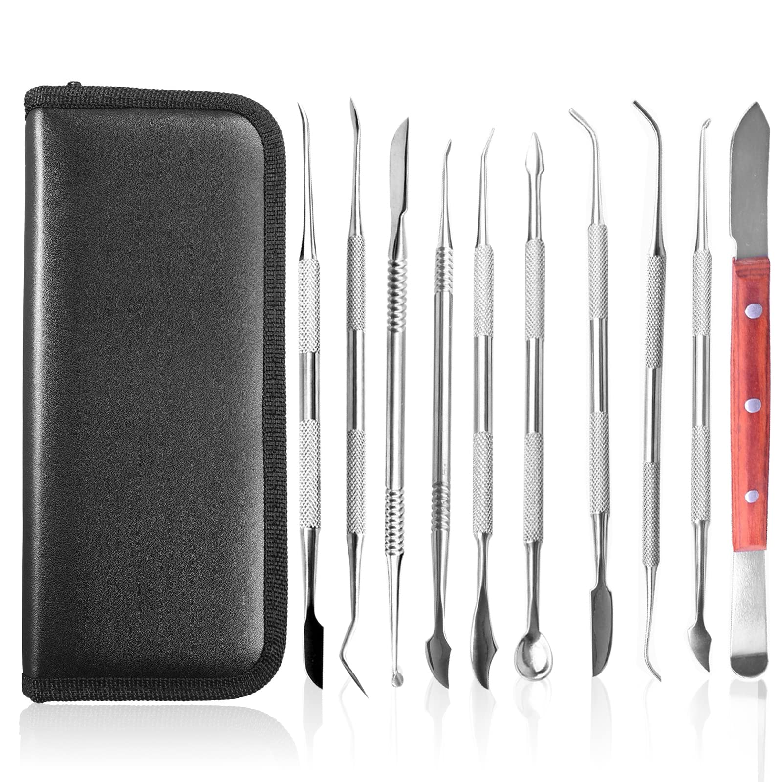 Set 10 Attrezzi Scultura In Acciaio Inox - Kit Professionale Per Modellare Argilla E Ceramica - Foto 5