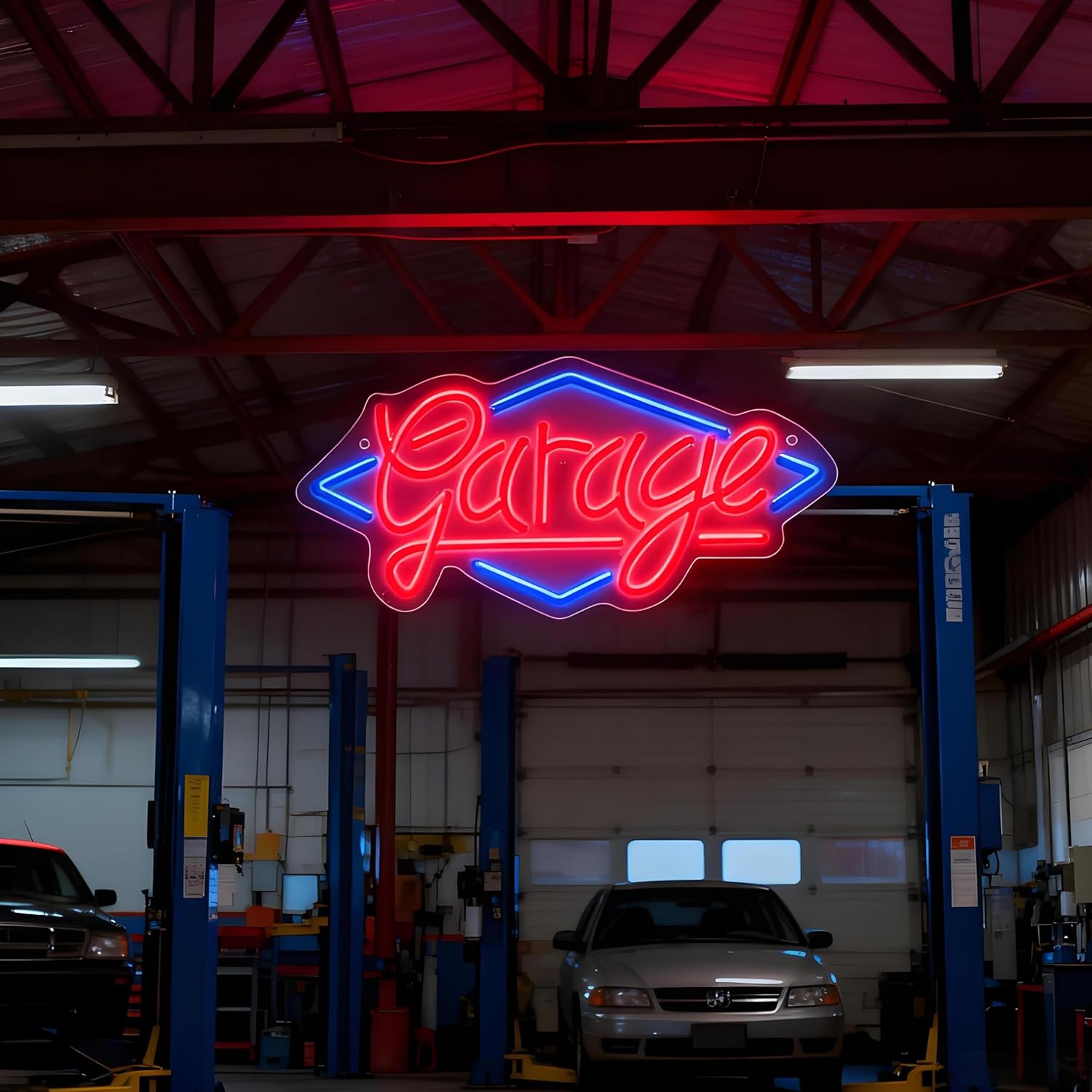 Neon Signs for Wall Decor Light Up Letters Led Sign Birthday Party Gifts Led Decorative Night Signs Room Decorations Supplies Neon Party Sign for Store Home Dorm Bedroom (Garage) - Image 2