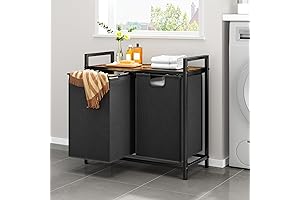 Laundry Hamper With Pull-Out and Storage Shelf
