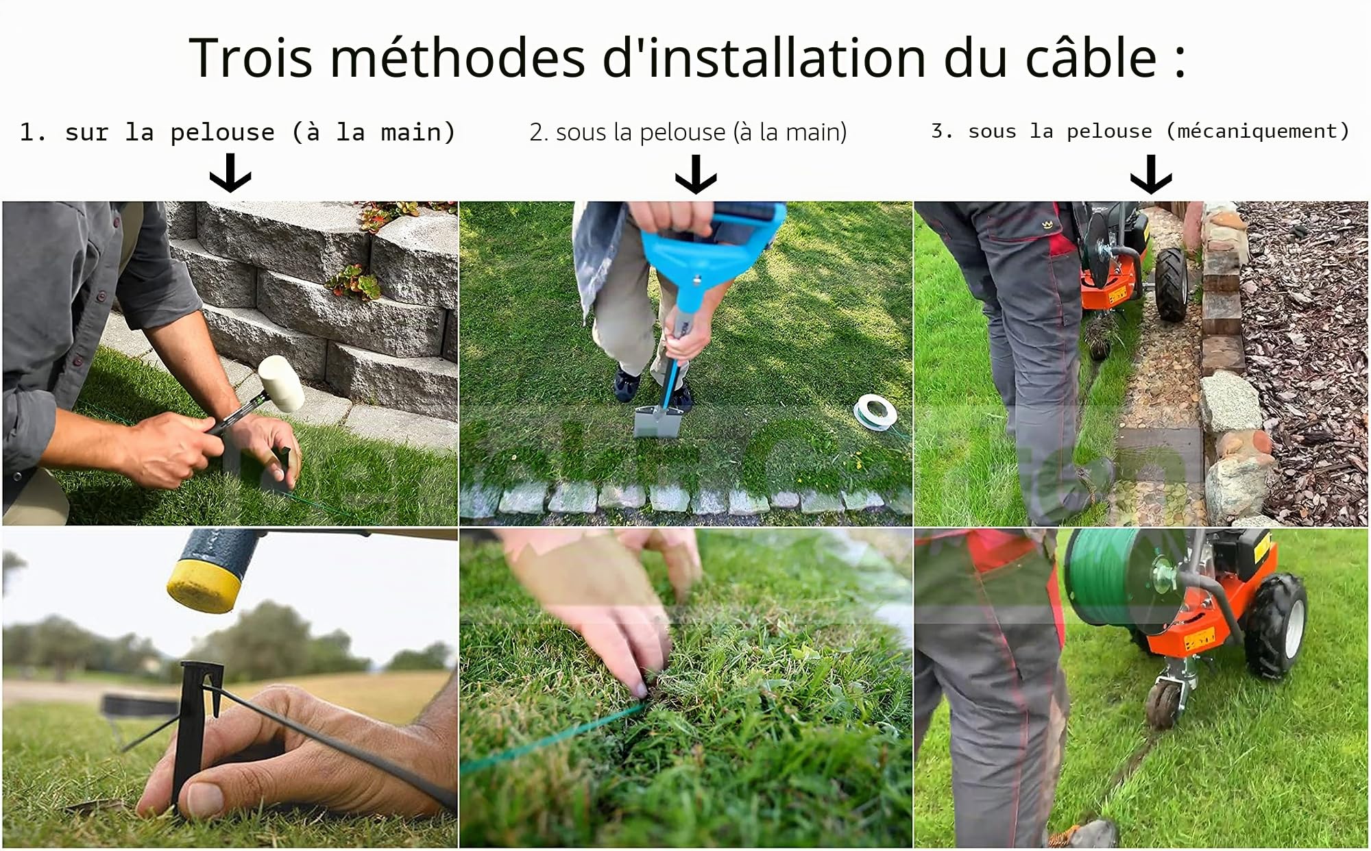 Câble périphérique HQ pour robot tondeuse à gazon - 800 m x 3,4 mm - Compatible avec Stihl iMOW/Viking