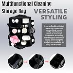 Multi - Purpose Cleaning Tool Organizer Tote Bag, Large Capacity with Adjustable Compartments, Portable Hand Strap & Adjustable Shoulder Strap for Cleaning, Gardening, Car Organization (Pink)