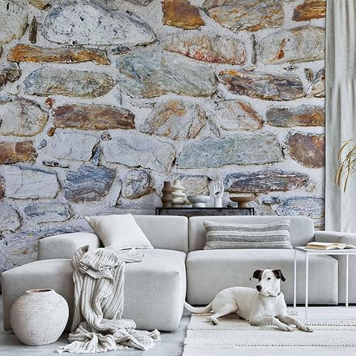 Miniatura 2 de artgeist Mural de pared de piedra sintética de 116 x 83 pulgadas, papel pintado autoadhesivo XXL despegar y pegar, adhesivo grande extraíble para