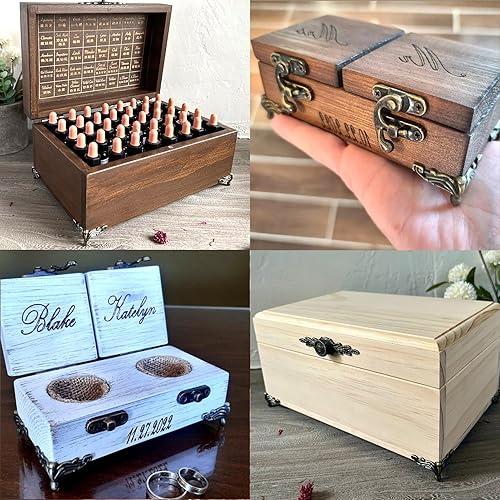 Miniatura 4 de 24 patas de caja de latón antiguo para caja de madera, joyería en el pecho, esquina de almacenamiento, protector de aleación de zinc para relieve,