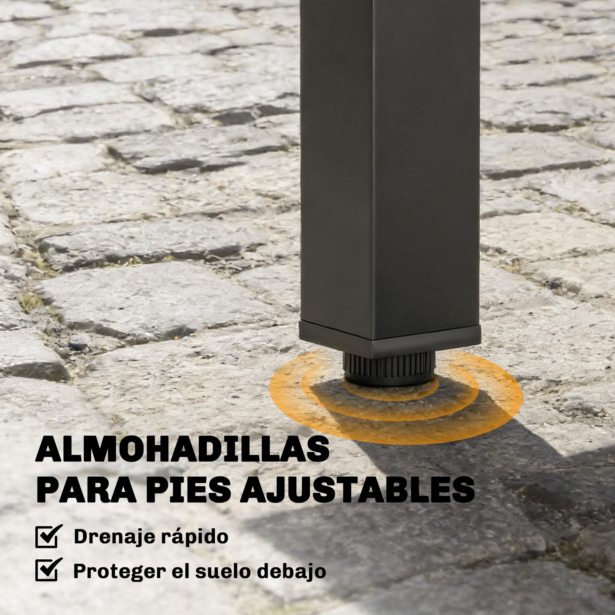 Outsunny Mesa de Jardín Extensible, Mesa de Comedor Exterior Extensible 80/160x80 cm, de Aluminio, con Superficie de Lamas, Carga 70 kg, Mesita Rectangular para 4-6 Personas, para Patio Terraza, Negro