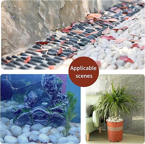 Miniatura 6 de TINYUNICORN Rocas pulidas a granel de 2 libras, piedras naturales de río, rocas decorativas de 1-3 pulgadas para paisajismo al aire libre, jarrón,