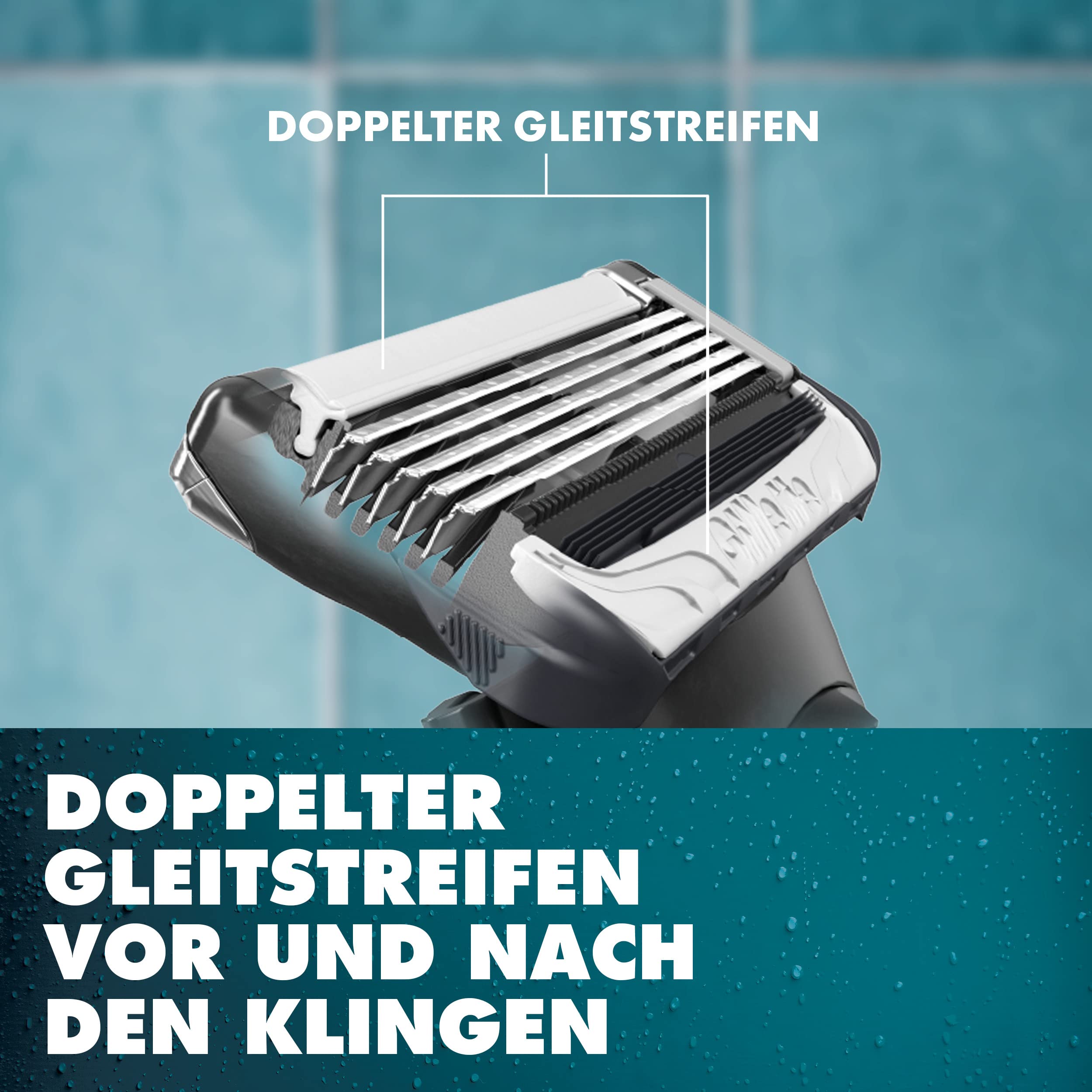 Gillette Body & Intimate Rasierklingen Herren — 12 Original Ersatzklingen für Nassrasierer, Klingen mit Verbesserten Gleitstreifen für Eine Sanfte und Einfache Anwendung — Dermatologisch Getestet