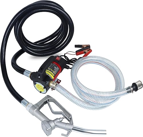 Bomba de transferencia de combustible de 12 V, bomba de transferencia diésel con filtro, manguera y boquilla para diésel, queroseno y aceite de