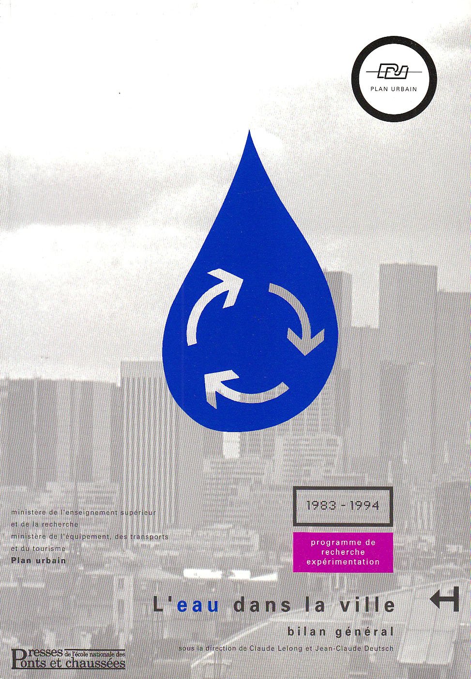 L'eau dans la ville bilan recherche 1983-1994 aménagement urbain CNRS