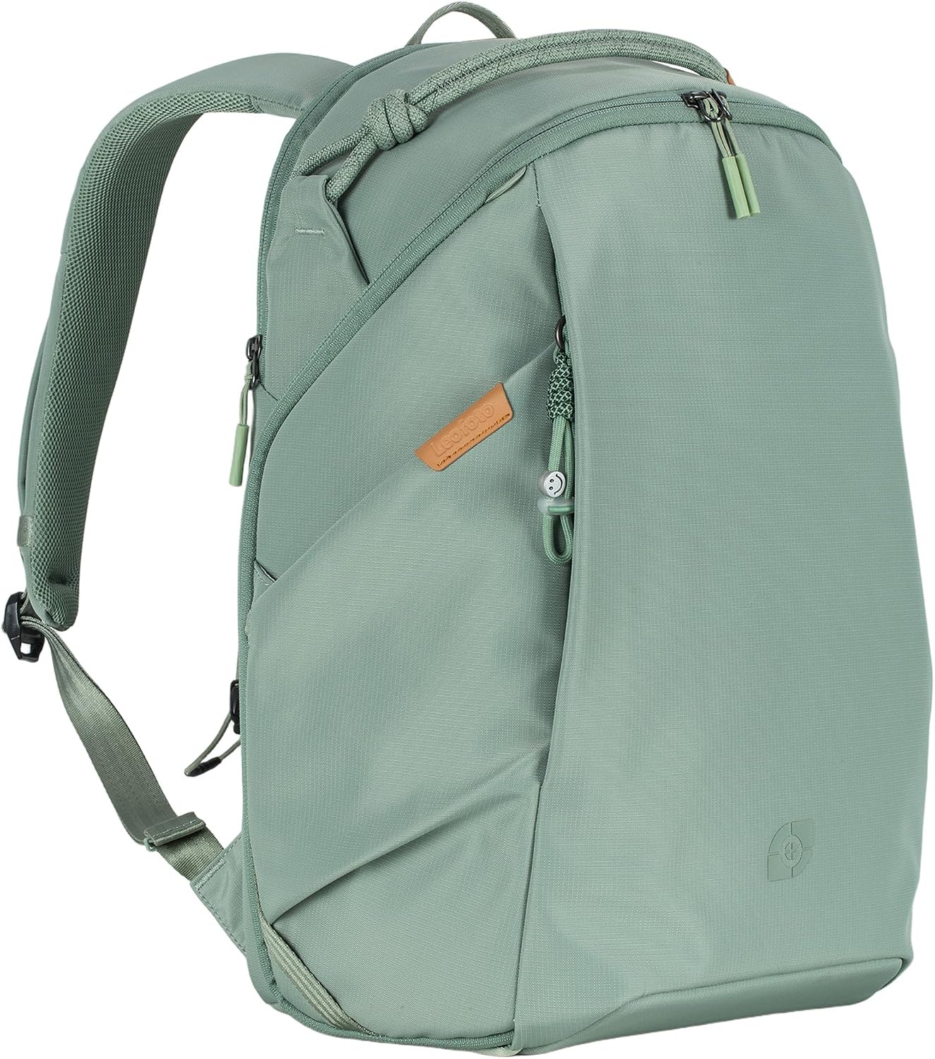 LEOFOTO Lightweight 17L Modular Camera Backpack, Water Repellent Daily Lite Series Photography Daypack with Laptop Compartment, Side Access Mirrorless DSLR Camera Bag for Travel/Commute/Hiking -Green