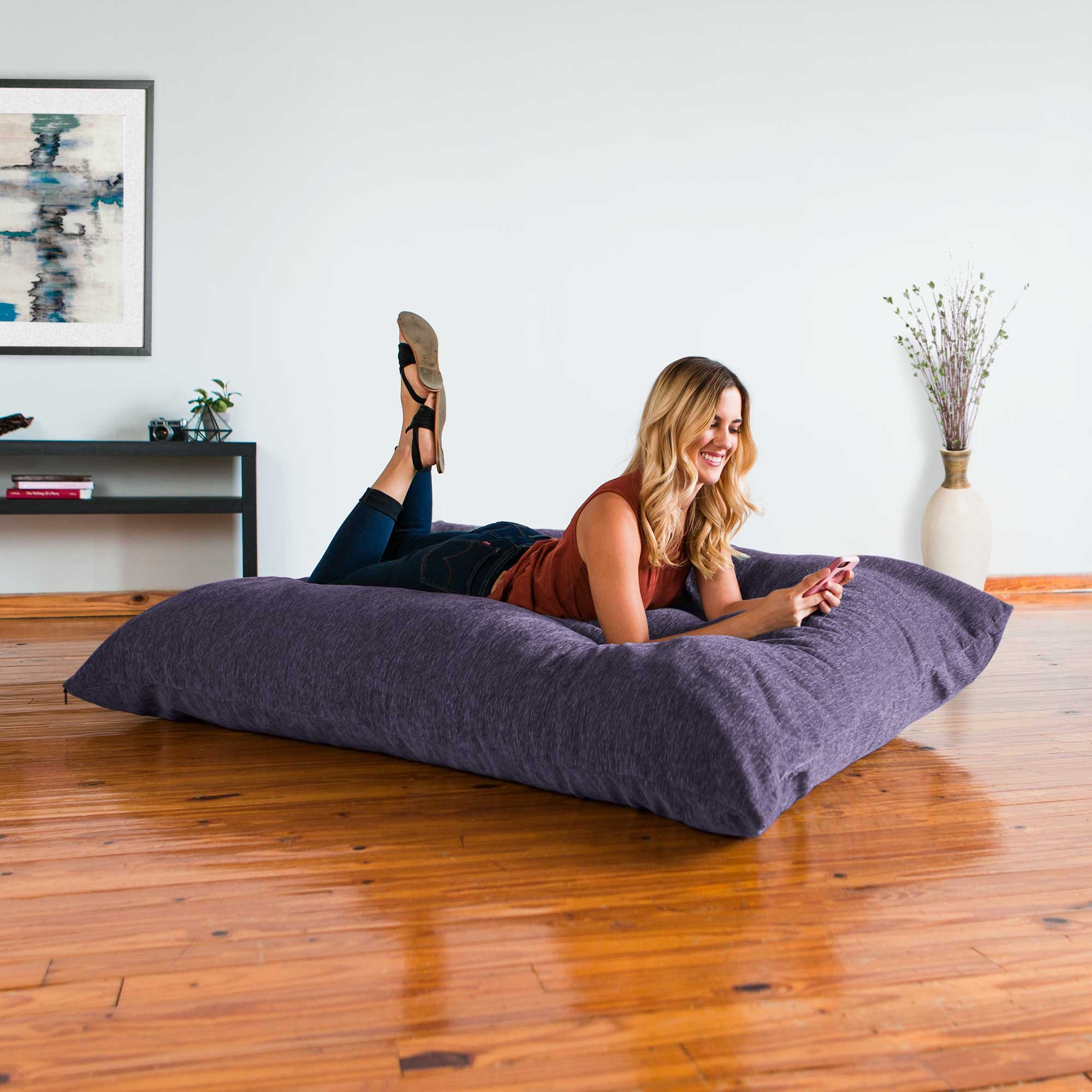 Jaxx Bean Bags Jaxx 5.5 ft Pillow Saxx Bean Bag, Plum