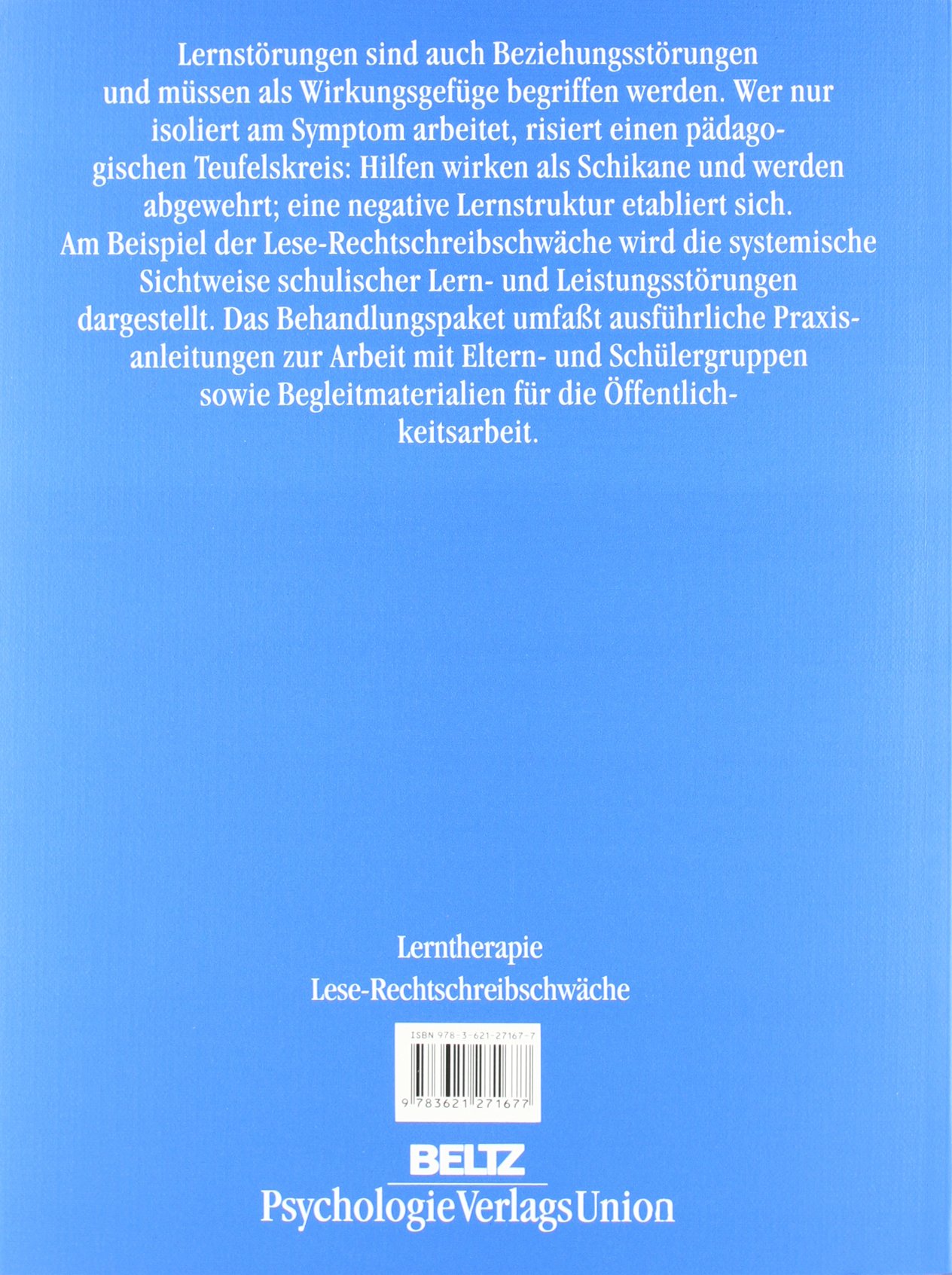 Teufelskreis Lernstörungen: Theoretische Grundlegung und Standardprogramm (Materialien für die klinische Praxis)
