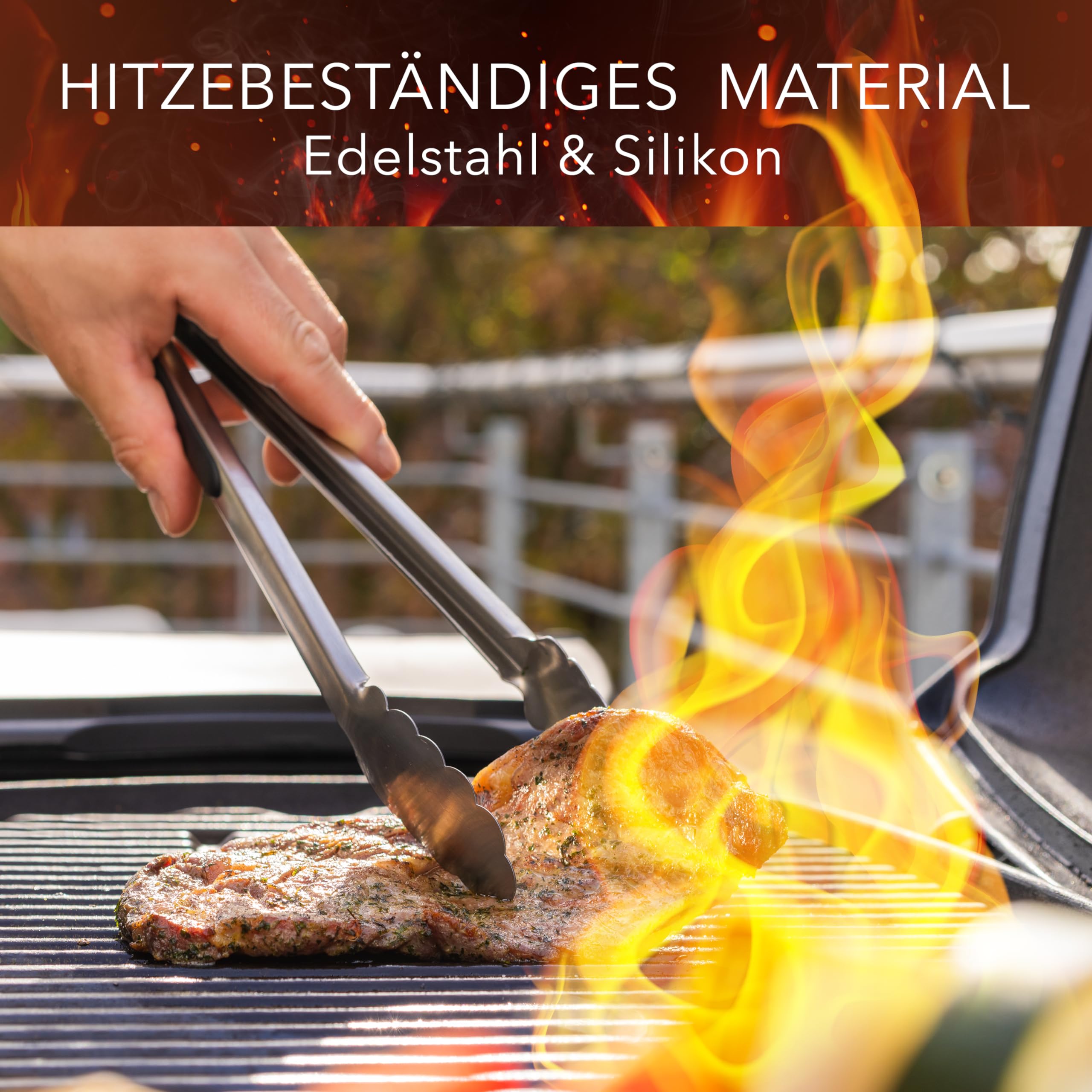 Lot De 3 Pinces à Barbecue En Bois De Cerisier | 30 Cm, Rainures Antidérapantes | Pour Cuisine, Gril, Service