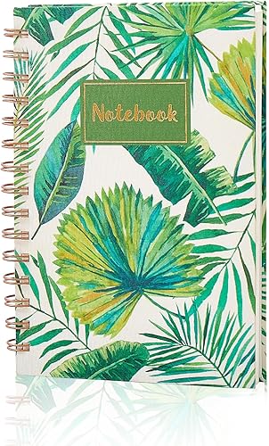 TSFPapier Cuaderno de espiral, diario de negocios de tapa suave con bolsillo grande (GLeaf)