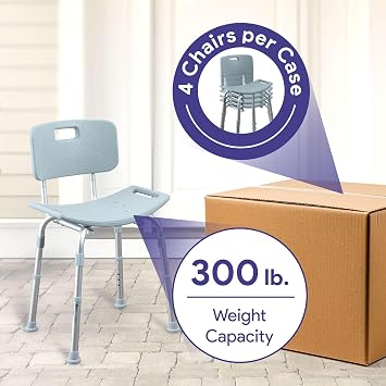Medacure Height Adjustable Shower Chair for Seniors