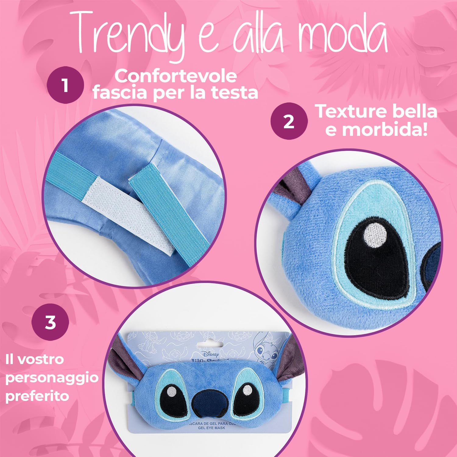 Mascherina Stitch per Dormire – Maschera Stitch Morbida e Confortevole – Accessori di Stitch per il Relax e il Riposo