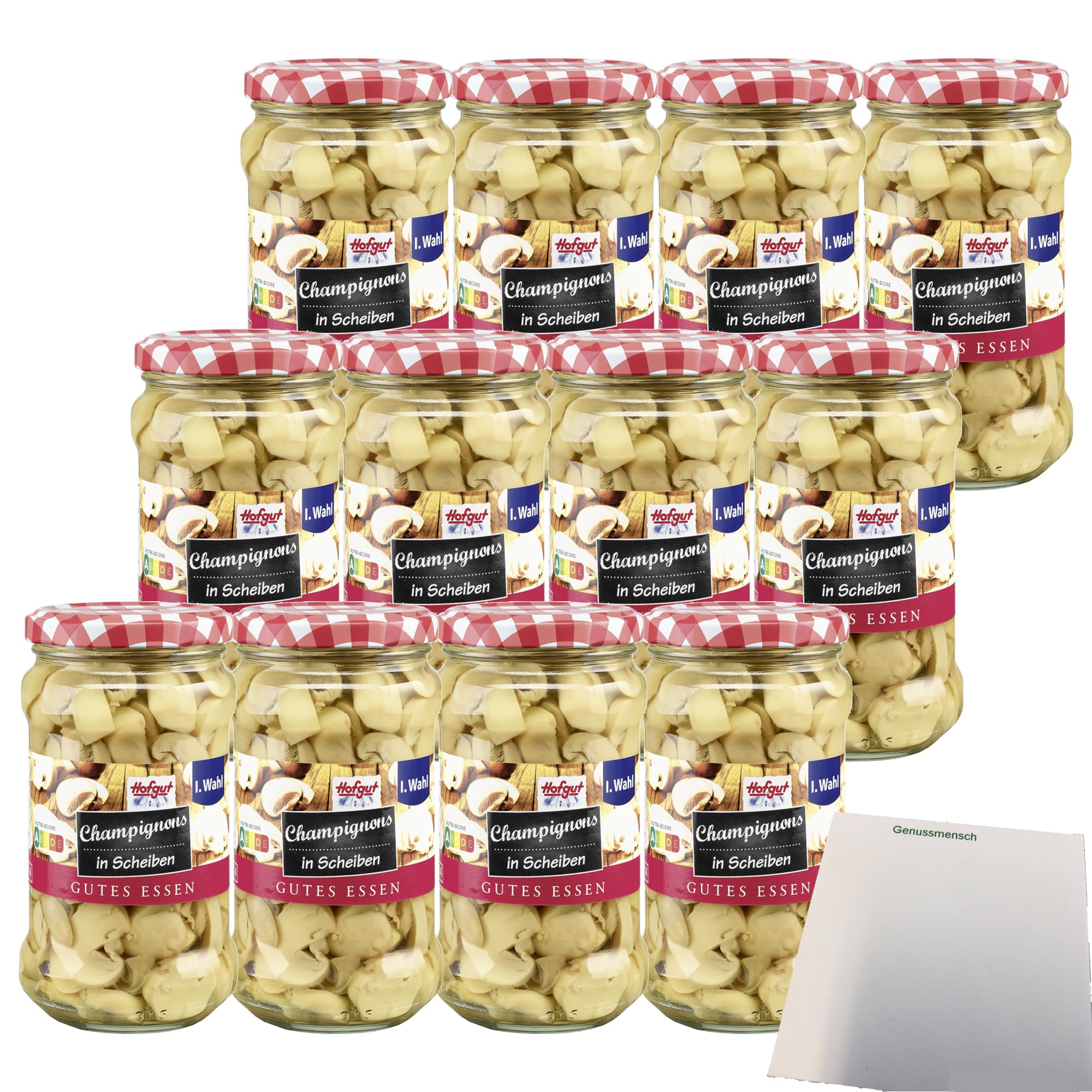 usy Bundle für Hofgut Champignons in Scheiben VPE (12x314ml Glas) + usy Block