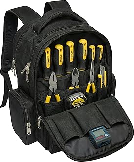 Tool Bag Backpack 50 Pockets Premium Heavy Duty Urban CORD Professional Electrician Technician Industrial Multipurpose Storage BACKPACK