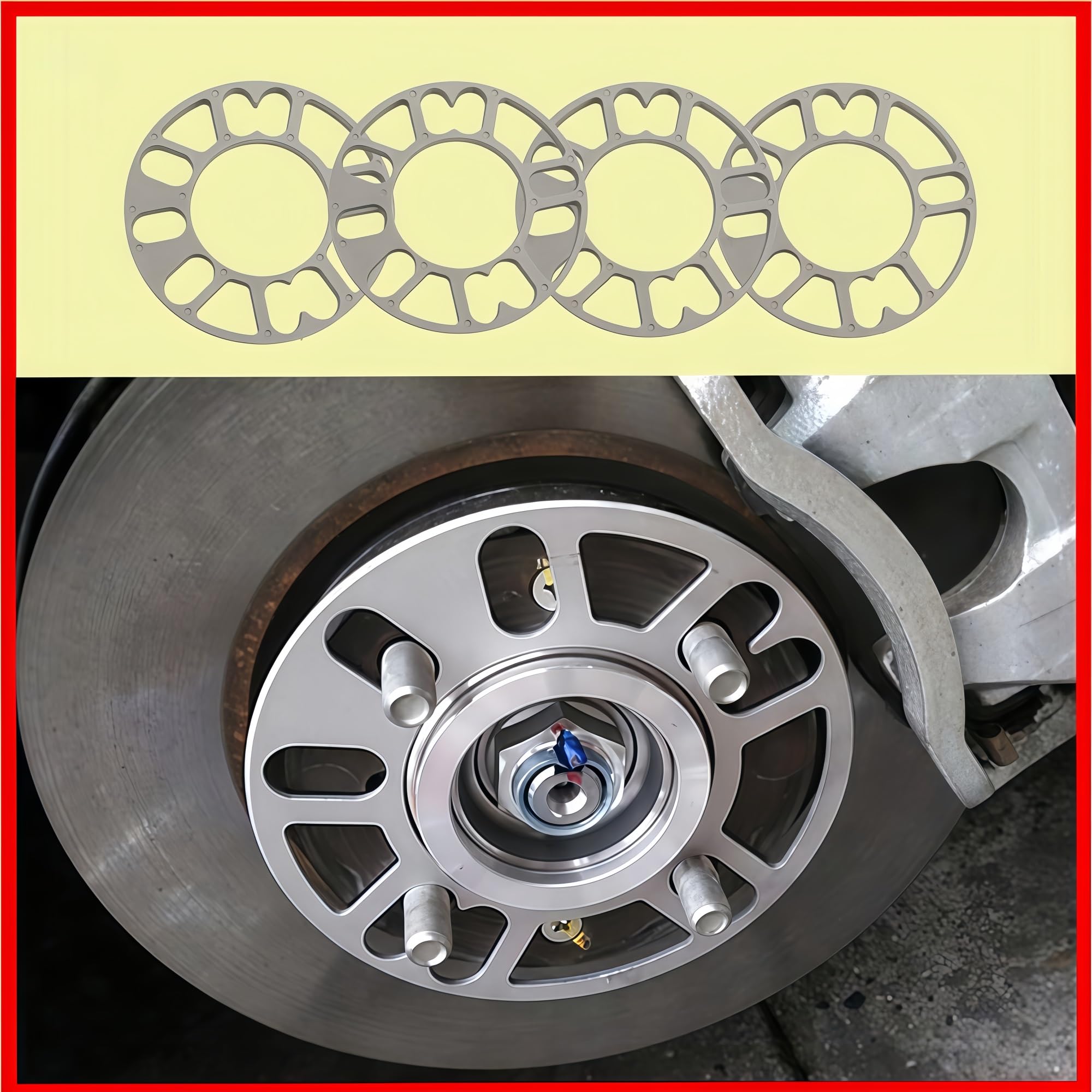 Joint universel de pneu voiture, plaque d'adaptation, 1 jeu = 4 pièces pour 4-5 pour trou 6 pour(8mm Spacer)