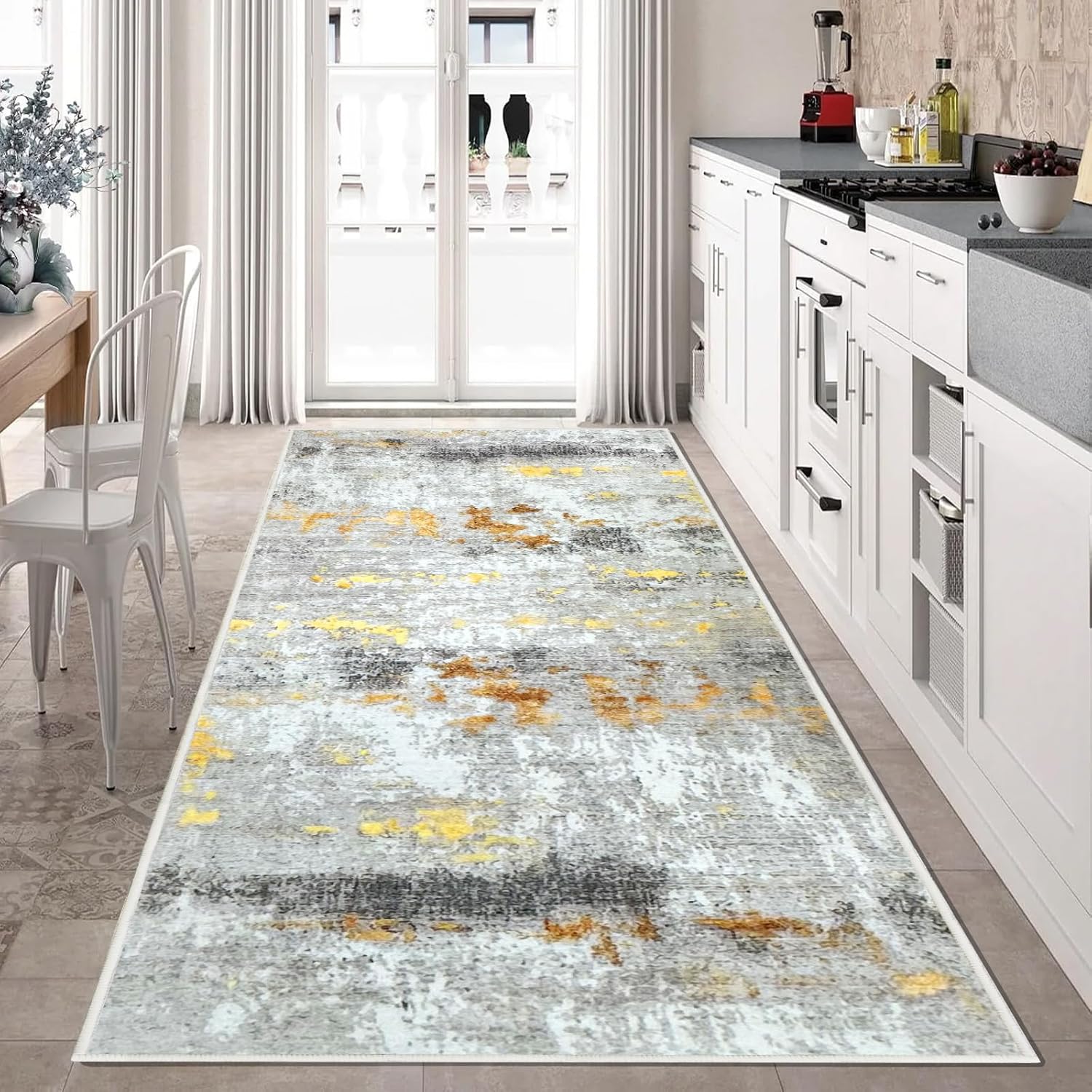 AYOHA Washable Runner Rugs for Hallway Entryway, 2' x 6' Non Slip Carpet Runner with Rubber Backing, Area Rug for Kitchen Bathroom Bedroom Laundry Room Aisles Balcony, Available for Custom Sizes
