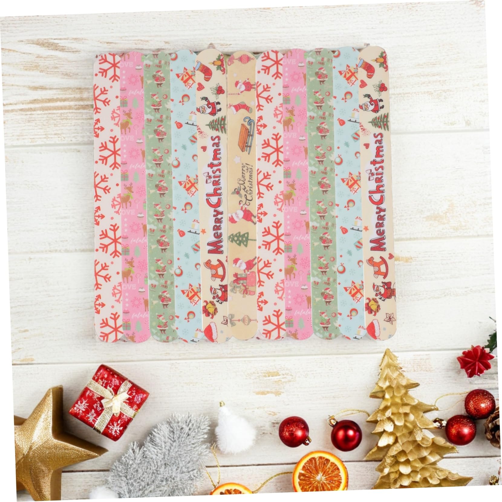 Handnagelfeile 24 Stück EVA Weihnachtsmotiv für Weihnachten Geschenkideen