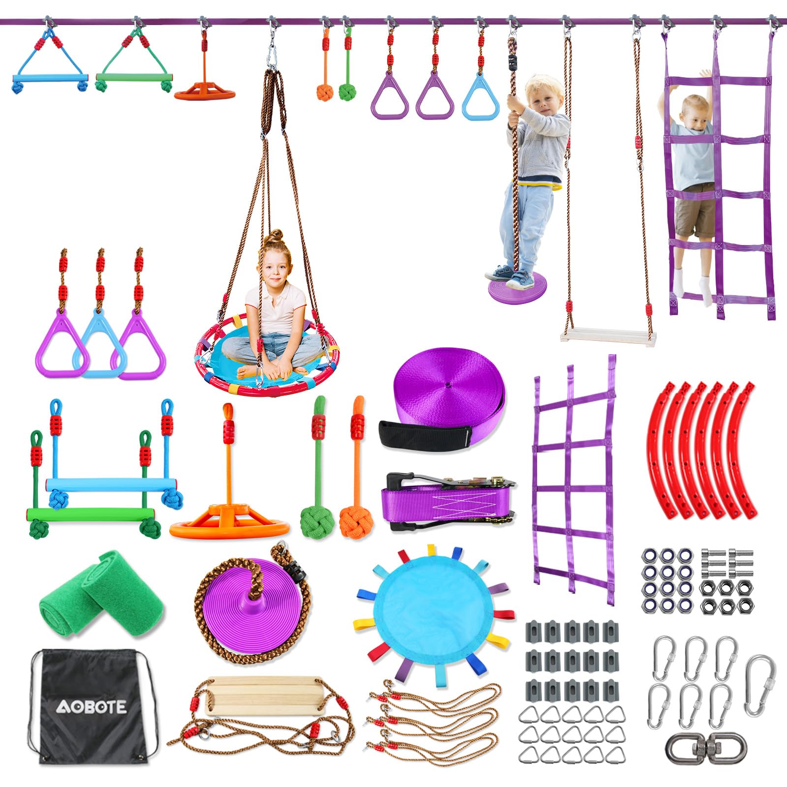 Amazon.com: AOBOTE Ninja Warrior Obstacle Course for Kids