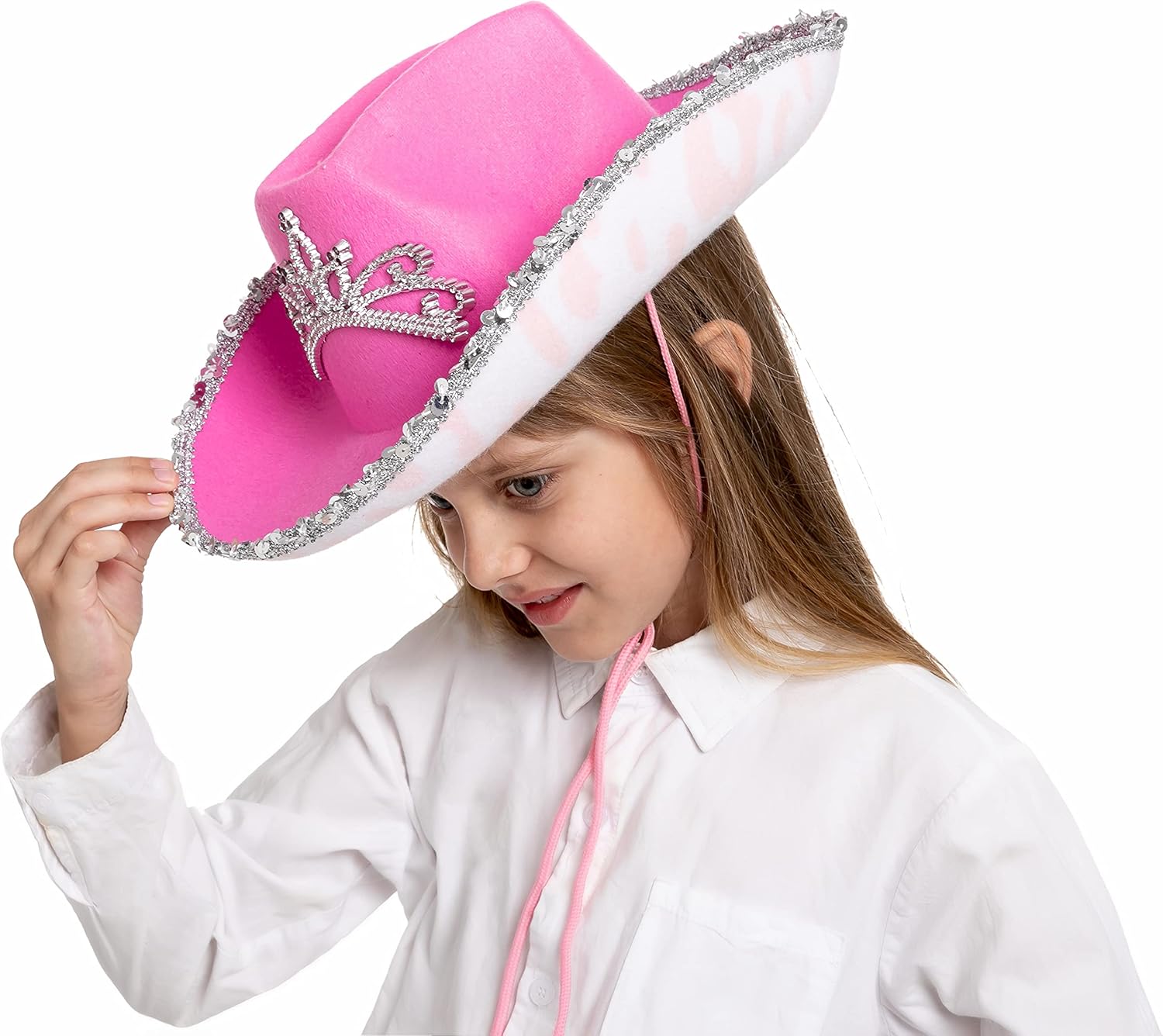 JOYIN Halloween Children's Pink Tiara Felt Cowboy Hats 2Packs for Halloween Costume Accessories Prop, Role Play, Cosplay, Dress-up Party, Holiday Decorations : Clothing, Shoes & Jewelry