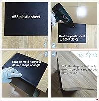 Vista 9 de Hojas de plástico ABS blanco: 0.060 pulgadas de grosor, 12 x 12 pulgadas, paquete de 6 para corte láser y moldeables